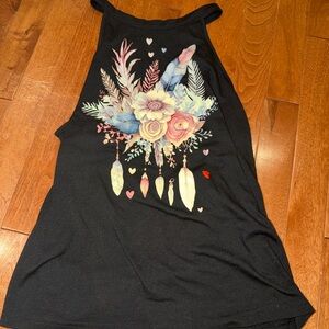 Floral Black Women's Top